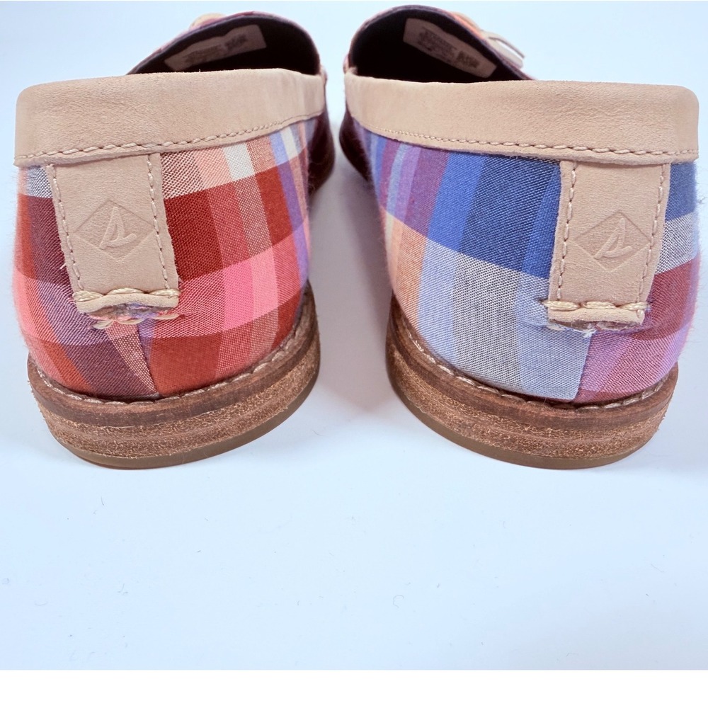 Sperry Top-Sider Seaport Plaid Tassel Loafers Multi-Color Pointed Toe Flats 9 - Picture 9 of 10